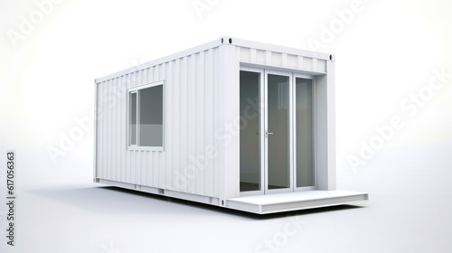 Mobile office buildings or container site office for construction site. Shipping container. Portable house and office cabins,Generative AI illustration © AITTHIPHONG