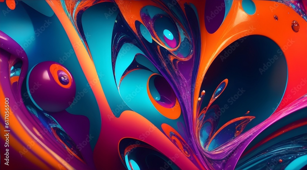 abstract background inspired by fluid art techniques, using a macro lens.Generate AI