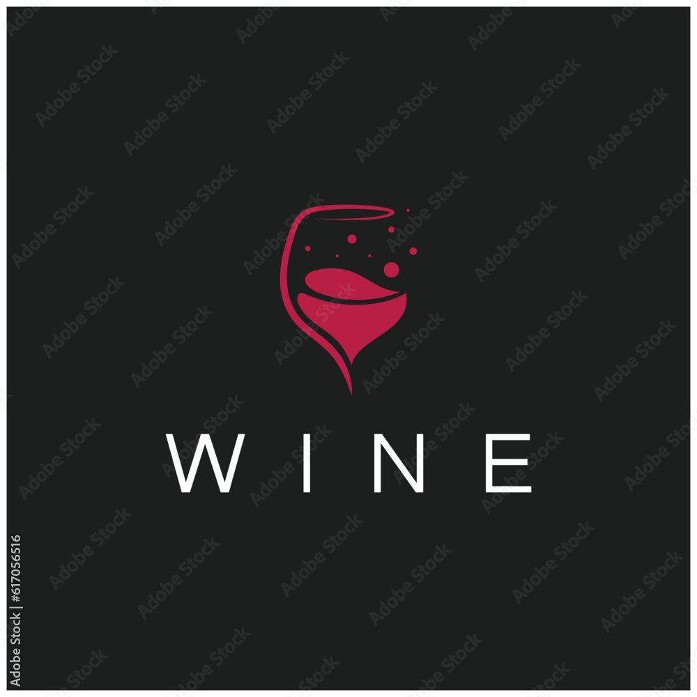 Wine logo design template.vector illustration of icon-vector Wine logo design template.vector illustration of icon-vector