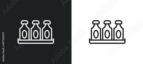 seasoning line icon in white and black colors. seasoning flat vector icon from seasoning collection for web, mobile apps and ui.