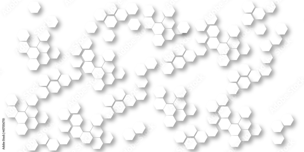 Abstract background with hexagons. 3d Hexagonal structure futuristic ...