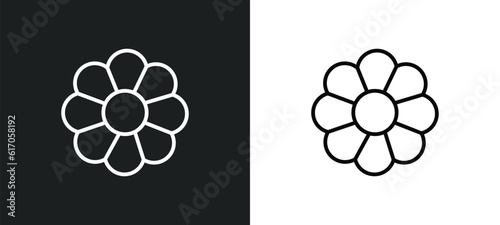 image of a flower line icon in white and black colors. image of a flower flat vector icon from image of a flower collection for web, mobile apps and ui.