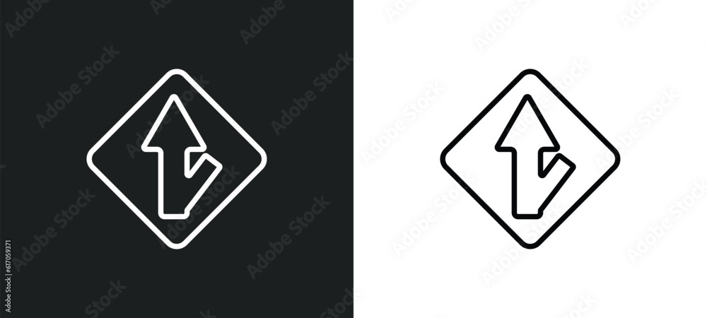 merging line icon in white and black colors. merging flat vector icon from merging collection for web, mobile apps and ui. merging line icon in white and black colors. merging flat vector icon from merging collection for web, mobile apps and ui.