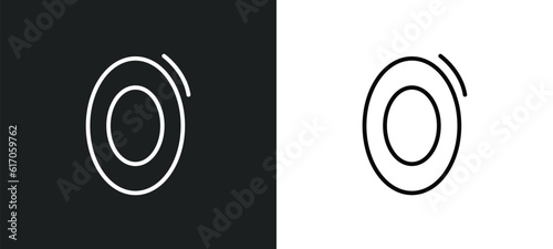 zero line icon in white and black colors. zero flat vector icon from zero collection for web, mobile apps and ui.