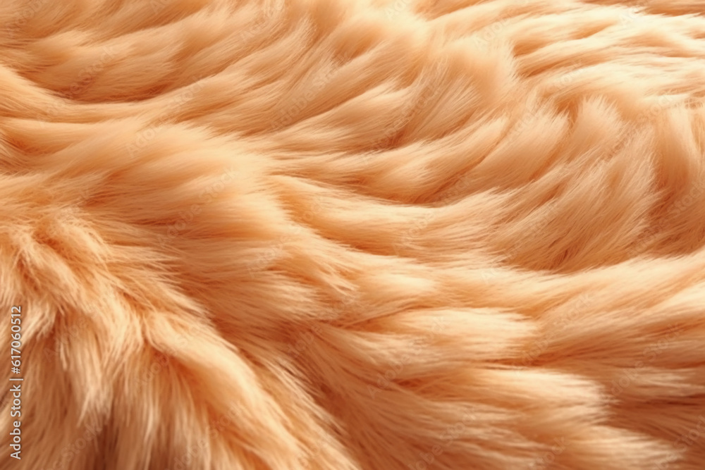 A tan furry wool carpet. AI generative A tan furry wool carpet. AI generative