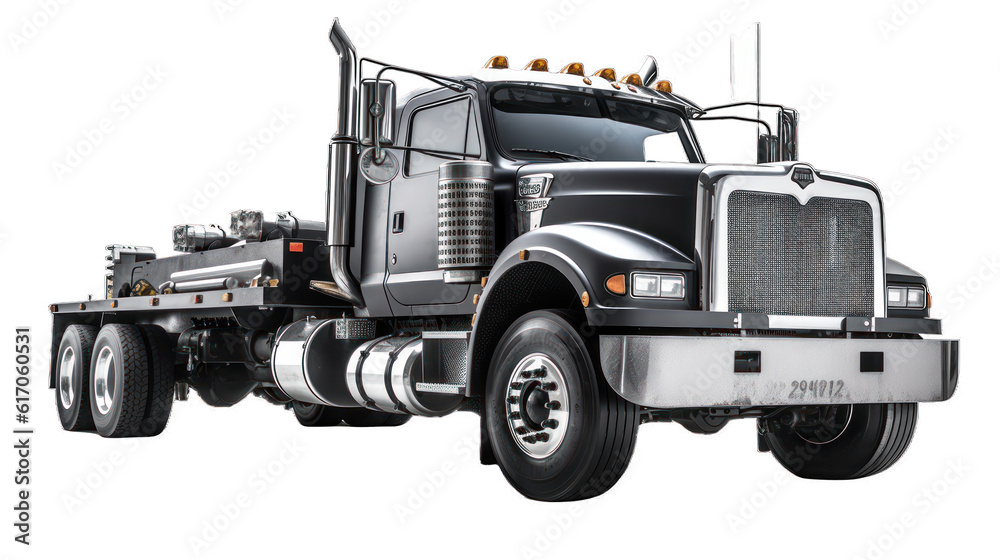 Tow truck for emergency vehicle isolated on transparent or white background.3d rendering Tow truck for emergency vehicle isolated on transparent or white background.3d rendering