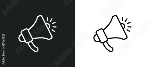 shout line icon in white and black colors. shout flat vector icon from shout collection for web, mobile apps and ui.