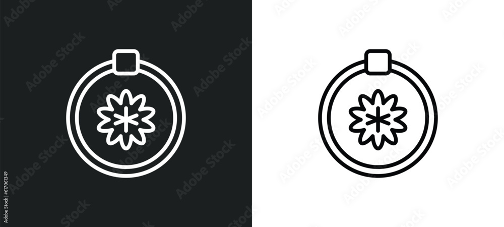 Εκτύπωση καμβά needlepoint line icon in white and black colors
