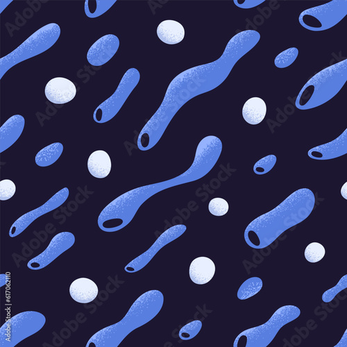 Abstract seamless pattern, fluid shapes print. Endless repeating texture, bac...