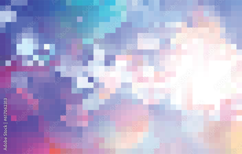 Pixel Art design - gentle heavenly mosaic background. Vector clipart Pixel Art design - gentle heavenly mosaic background. Vector clipart