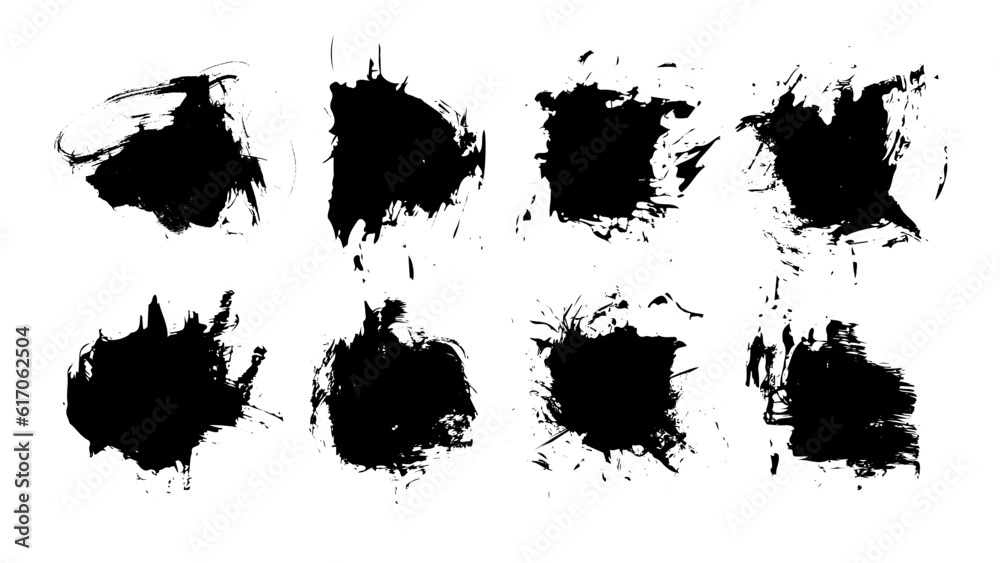set of ink blots design