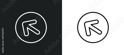 arrowup line icon in white and black colors. arrowup flat vector icon from arrowup collection for web, mobile apps and ui. photo