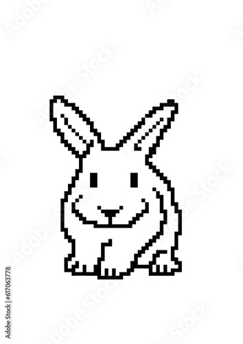 토끼 픽셀아트 투명 누끼 rabbit 인형 귀여운 동물 animal 토깽이 깡총 캐릭터