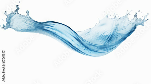 A blue wave on a white background