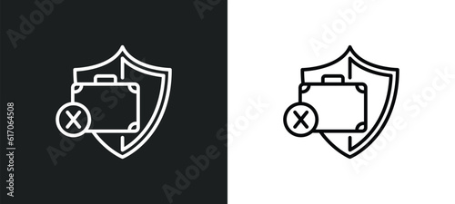 unemployed line icon in white and black colors. unemployed flat vector icon from unemployed collection for web, mobile apps and ui.