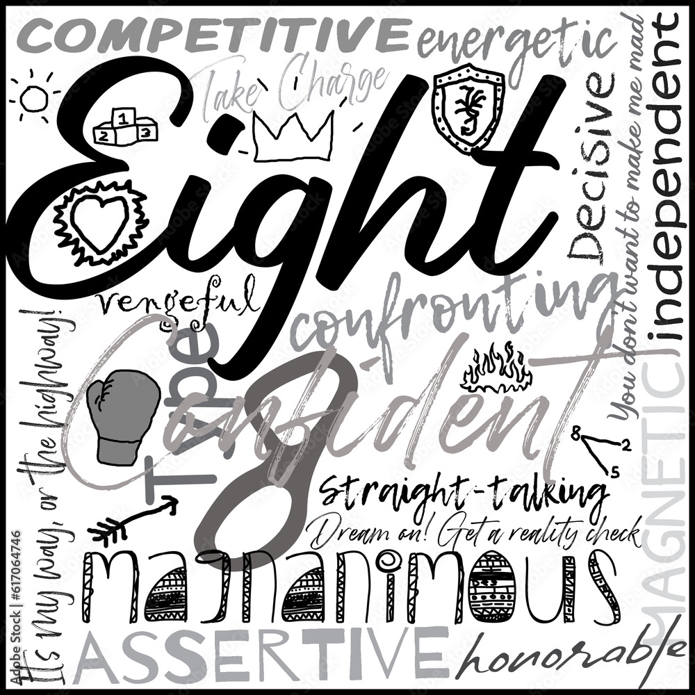 Type 8 Enneagram eight visual description