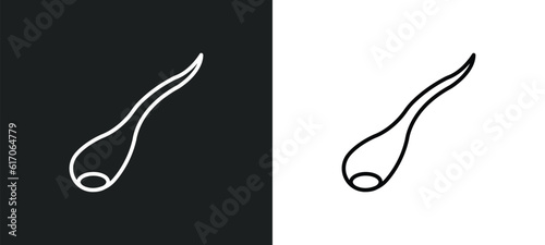 sperms line icon in white and black colors. sperms flat vector icon from sperms collection for web, mobile apps and ui.