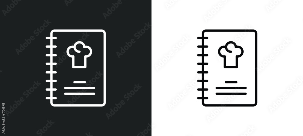 restaurant menu line icon in white and black colors. restaurant menu flat vector icon from restaurant menu collection for web, mobile apps and ui. restaurant menu line icon in white and black colors. restaurant menu flat vector icon from restaurant menu collection for web, mobile apps and ui.