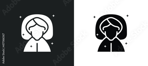 line icon in white and black colors. flat vector icon from collection for web  mobile apps and