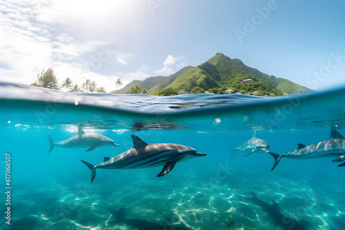 Dolphins are highly intelligent and social marine mammals known for their playful behavior and remarkable swimming abilities.