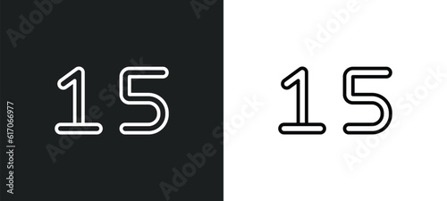 numbers line icon in white and black colors. numbers flat vector icon from numbers collection for web, mobile apps and ui.