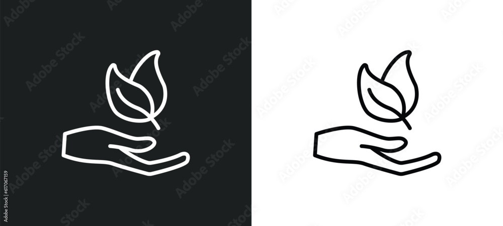 natural product line icon in white and black colors. natural product flat vector icon from natural product collection for web, mobile apps and ui.