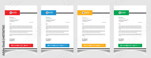 Creative business letterhead template design with a4 size. Minimalist professional letterhead layout.