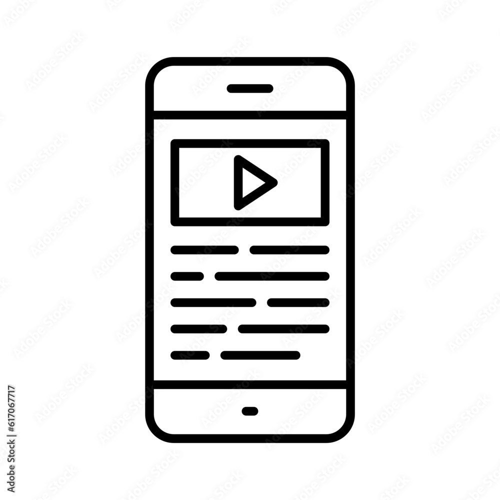 Mobile phone icon. App icon.