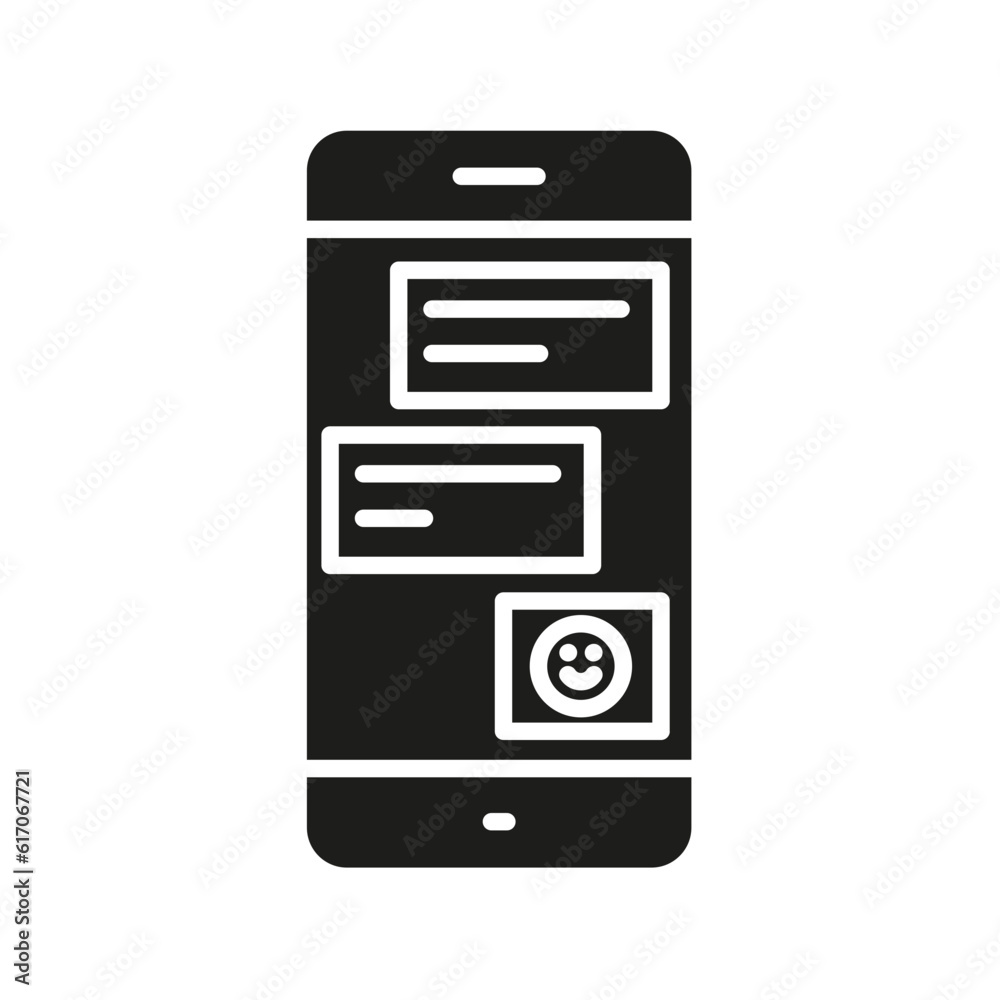 Mobile phone icon. App icon. Mobile phone icon. App icon.