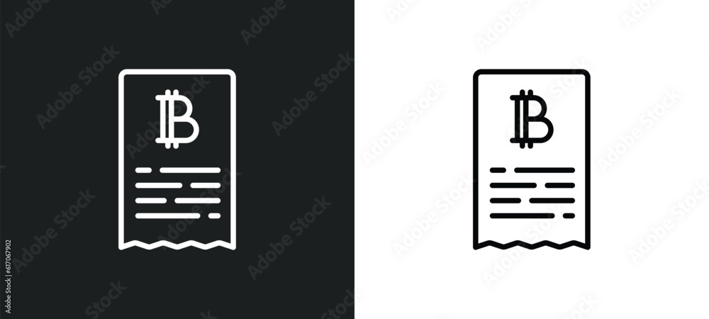 invoice line icon in white and black colors. invoice flat vector icon from invoice collection for web, mobile apps and ui. invoice line icon in white and black colors. invoice flat vector icon from invoice collection for web, mobile apps and ui.