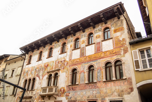 View of an ancient building in Trento, Italy