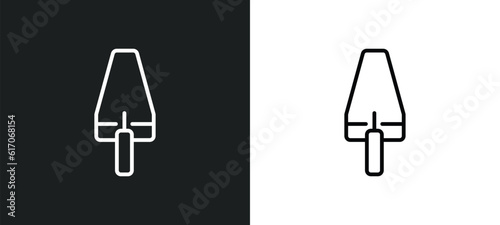 gardening palette line icon in white and black colors. gardening palette flat vector icon from gardening palette collection for web  mobile apps and ui.