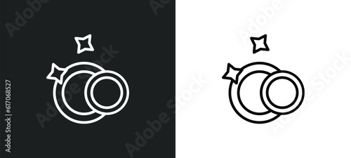 clean dishes line icon in white and black colors. clean dishes flat vector icon from clean dishes collection for web, mobile apps and ui.