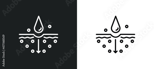 emulsion line icon in white and black colors. emulsion flat vector icon from emulsion collection for web, mobile apps and ui.