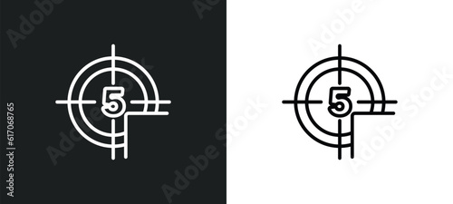 movie countdown line icon in white and black colors. movie countdown flat vector icon from movie countdown collection for web, mobile apps and ui.