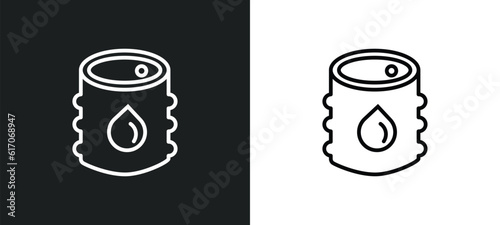car petrol tank line icon in white and black colors. car petrol tank flat vector icon from car petrol tank collection for web, mobile apps and ui.