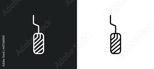 car pedal line icon in white and black colors. car pedal flat vector icon from car pedal collection for web, mobile apps and ui.