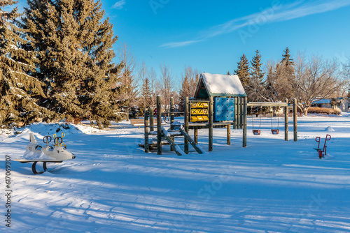 Albert Milne Park in the city of Saskatoon, Saskatchewan, Canada photo