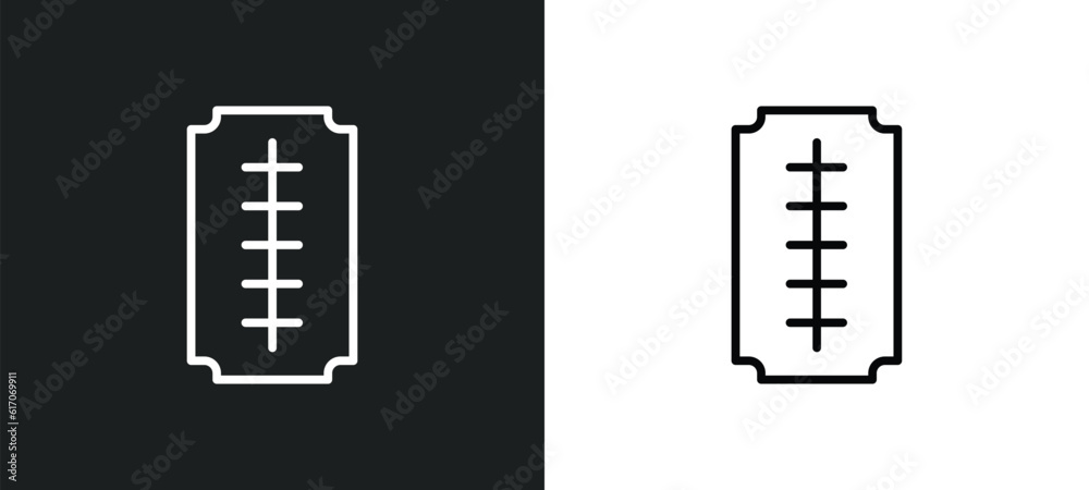 big razor blade line icon in white and black colors. big razor blade flat vector icon from big razor blade collection for web, mobile apps and ui. big razor blade line icon in white and black colors. big razor blade flat vector icon from big razor blade collection for web, mobile apps and ui.