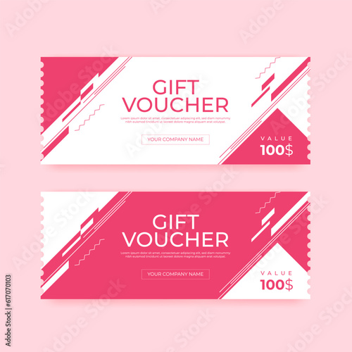 Vector gift voucher template