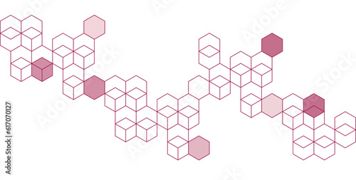 sfondo, rete, esagoni, cubi, concetto, comunicazione, astratto, 