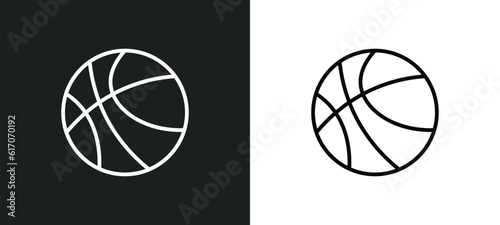 ball line icon in white and black colors. ball flat vector icon from ball collection for web, mobile apps and ui.