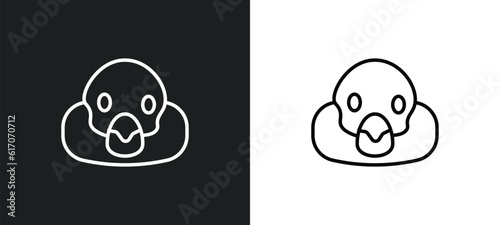 snigir line icon in white and black colors. snigir flat vector icon from snigir collection for web, mobile apps and ui.