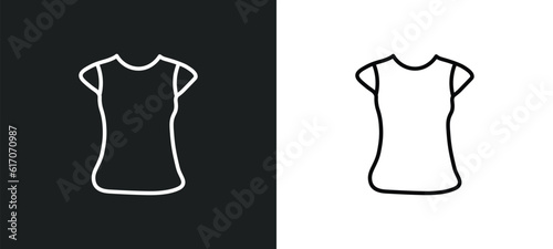 polo shirt for women line icon in white and black colors. polo shirt for women flat vector icon from polo shirt for women collection web, mobile apps and ui.