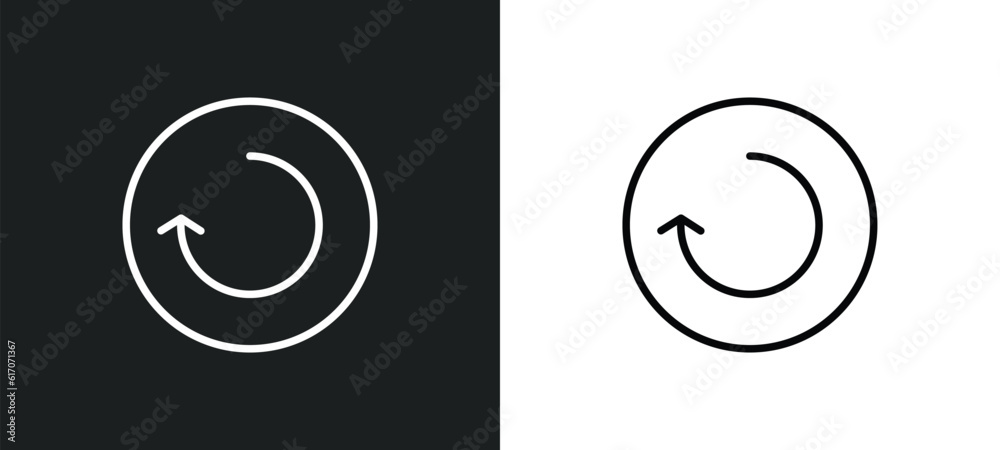 reload line icon in white and black colors. reload flat vector icon from reload collection for web, mobile apps and ui. reload line icon in white and black colors. reload flat vector icon from reload collection for web, mobile apps and ui.