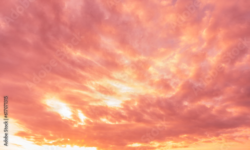 red sky and clouds