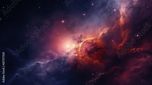 Deep space. Science fiction wallpaper  planets  stars  galaxies and nebulas  Generative Ai