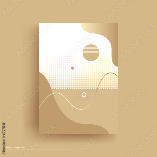 Vector cover design of curved abstract background