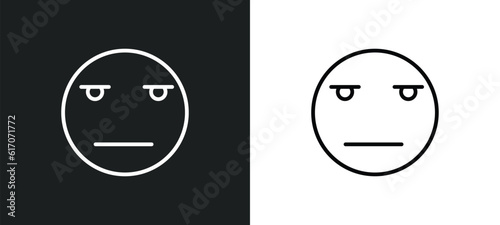 boring line icon in white and black colors. boring flat vector icon from boring collection for web, mobile apps and ui.