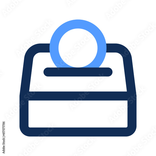 fundraising outline color icon